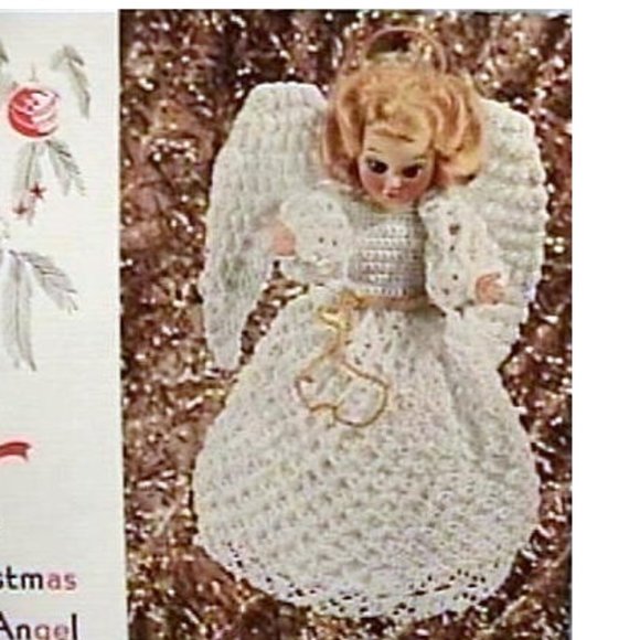 1952 Christmas Crochet Pattern Book Tree Angel Princess Snowflake Ornaments +++ - Picture 3 of 7